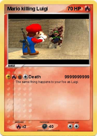 Pokemon Mario killing Luigi