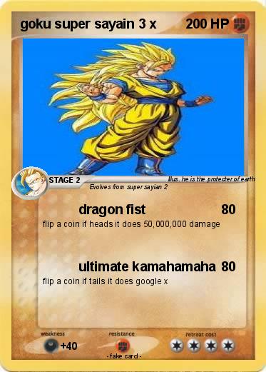 Pokemon goku super sayain 3 x