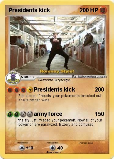 Pokemon Presidents kick