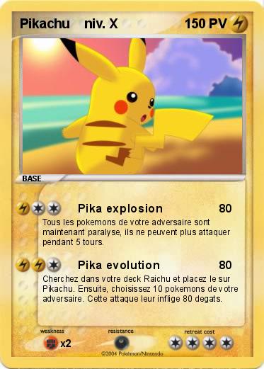 Pokemon Pikachu    niv. X