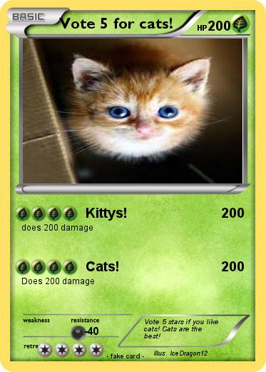 Pokemon Vote 5 for cats!