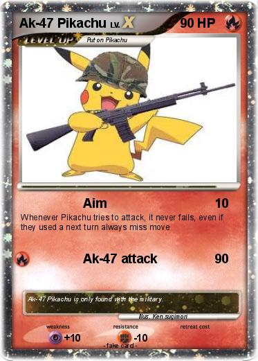 Pokemon Ak-47 Pikachu