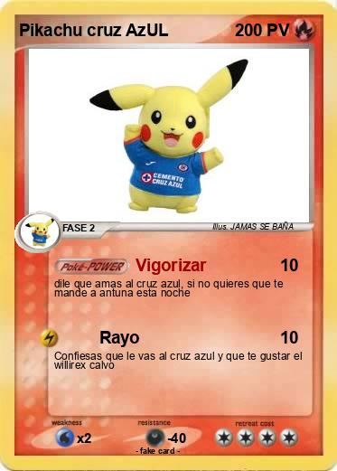 Pokemon Pikachu cruz AzUL