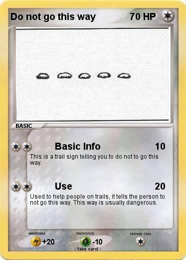 Pokemon Do not go this way