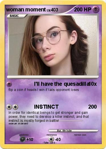 Pokemon woman moment