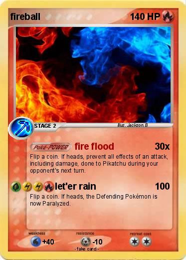 Pokémon Fireball 258 258 Fire Flood My Pokemon Card
