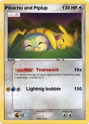 Pokemon Pikachu and Piplup