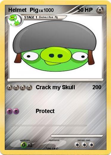Pokemon Helmet  Pig