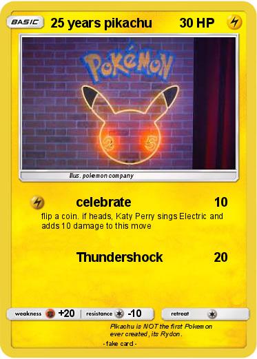Pokemon 25 years pikachu
