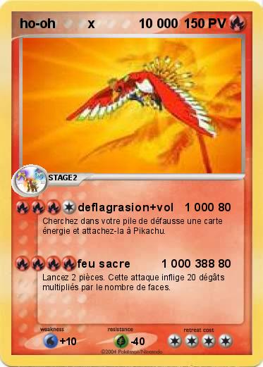 Pokemon ho-oh         x            10 000