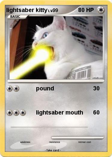 Pokemon lightsaber kitty