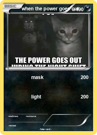 Pokemon when the power goes out