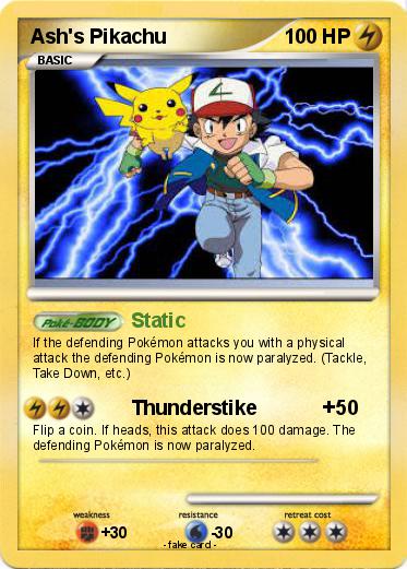 Pokemon Ash's Pikachu