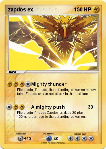 Pokemon zapdos ex