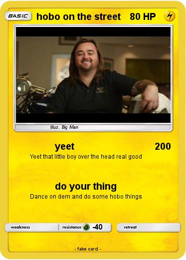 Pokemon hobo on the street