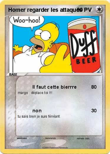 Pokemon Homer regarder les attaques