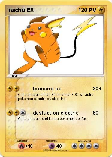 Pokemon raichu EX