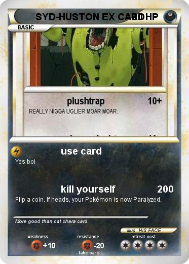 Pokemon SYD-HUSTON EX CARD