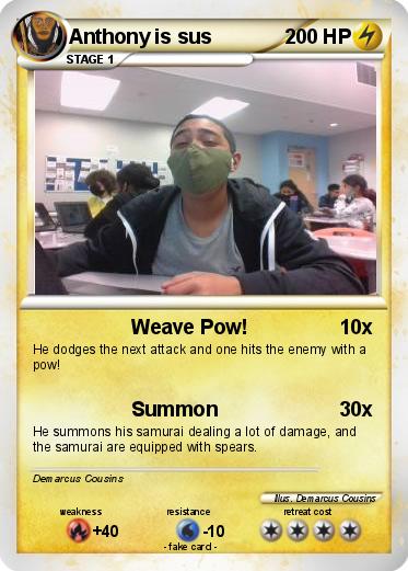 Pokemon Anthony is sus