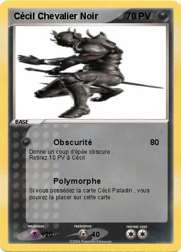 Pokemon Cécil Chevalier Noir