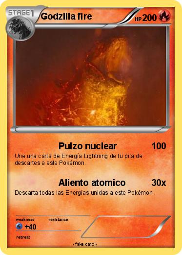 Pokemon Godzilla fire