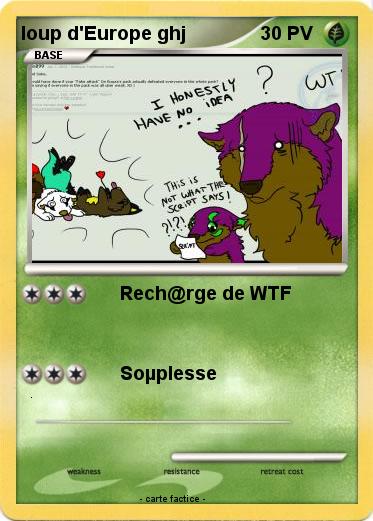 Pokemon loup d'Europe ghj