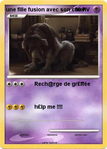 Pokemon une fille fusion avec son chien