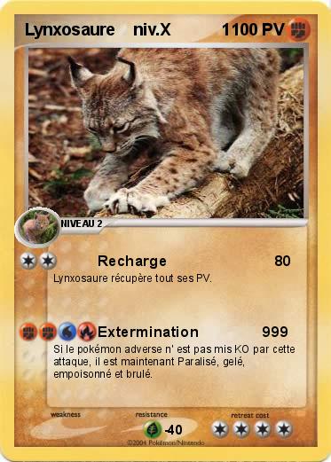 Pokemon Lynxosaure    niv.X           1
