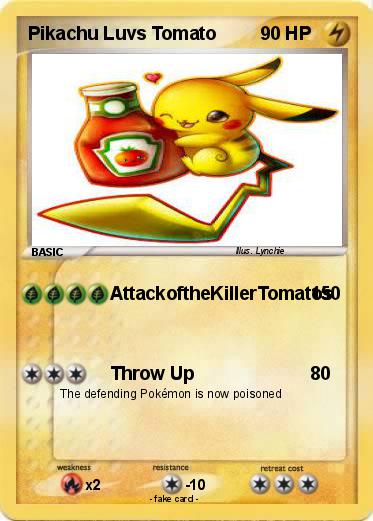 Pokemon Pikachu Luvs Tomato