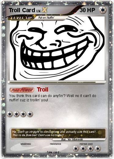 Pokemon Troll Card