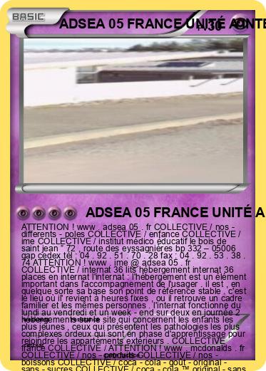 Pokemon ADSEA 05 FRANCE UNITÉ A INTERNAT FRANCE IME FRANCE