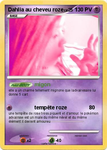 Pokemon Dahlia au cheveu roze