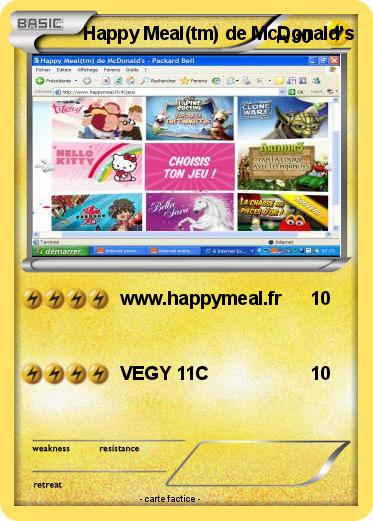 Pokemon Happy Meal(tm) de McDonald's