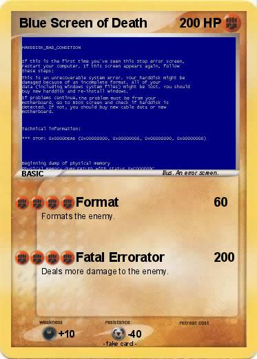 Pokemon Blue Screen of Death