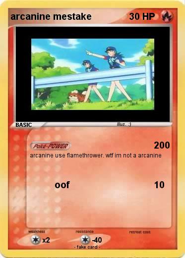 Pokemon arcanine mestake