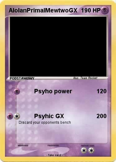 Pokemon AlolanPrimalMewtwoGX
