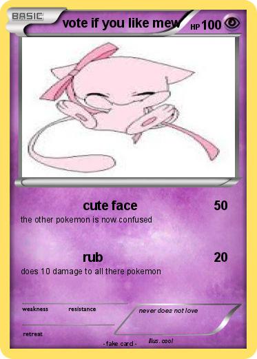 Pokemon vote if you like mew