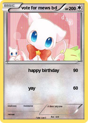 Pokemon vote for mews bd