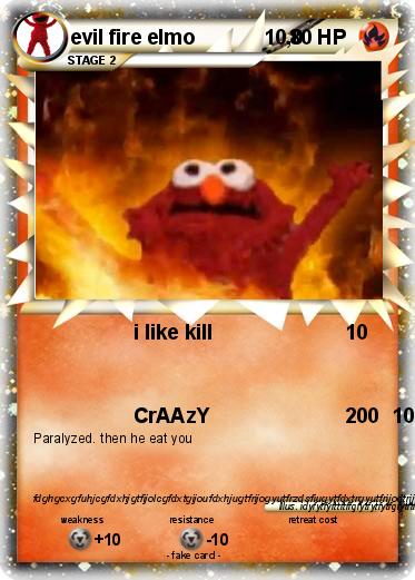 Pokemon evil fire elmo            10,0