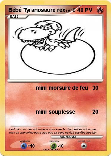 Pokemon Bébé Tyranosaure rex