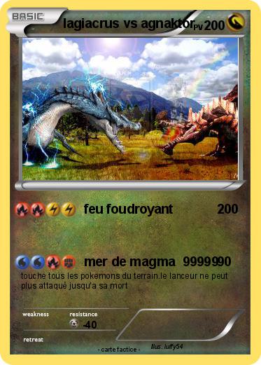 Pokemon lagiacrus vs agnaktor