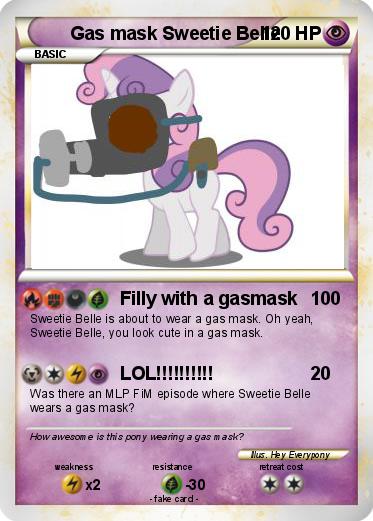 Pokemon Gas mask Sweetie Belle