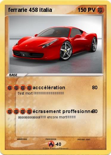 Pokemon ferrarie 458 italia