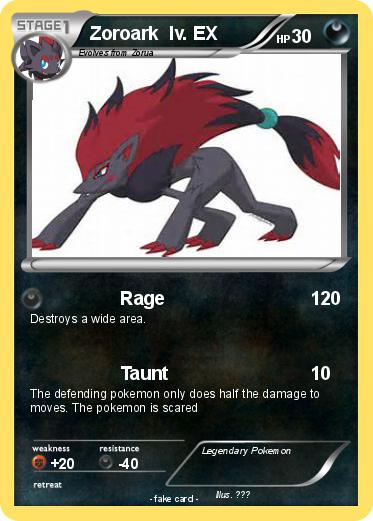 Pokemon Zoroark  lv. EX
