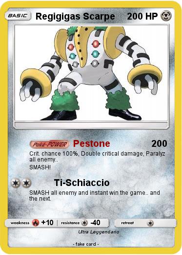 Pokemon Regigigas Scarpe