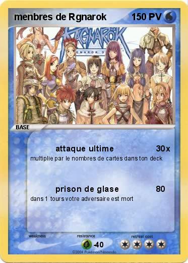 Pokemon menbres de Rgnarok