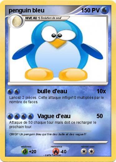 Pokemon penguin bleu