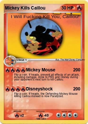 Pokemon Mickey Kills Caillou