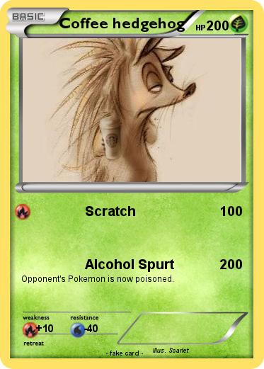 Pokemon Coffee hedgehog