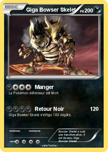 Pokemon Giga Bowser Skelet